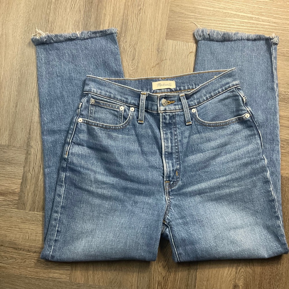 Madewell The Perfect Vintage Straight Leg High Rise Ankle Jeans‎ Womens 28 Blue